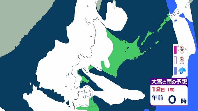 【大雪情報】北海道　12日にかけて大雪の見込み　多いところで50cm降雪予想　“警報級”の可能性も  【大雪と雨のシミュレーション】|TBS NEWS DIG
