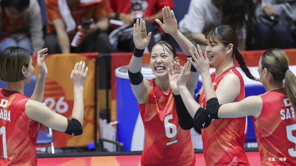 バレー女子日本代表、チャイニーズ・タイペイ撃破 ！ 48年ぶり金メダルまであと2勝　準決勝は韓国と対戦【アジア大会】|TBS NEWS DIG