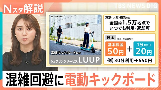 鉄道ストップの救世主?混雑回避に電動キックボードの利用者増 急増する事故件数と“返却難民”の声【Nスタ解説】|TBS NEWS DIG