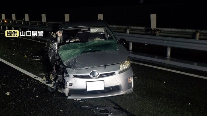 山陽道で逆走の乗用車とワゴン車が衝突して2人死傷　乗用車は自動車専用道路から山陽道に入り、およそ20キロにわたって逆走か　　山口県防府市|TBS NEWS DIG