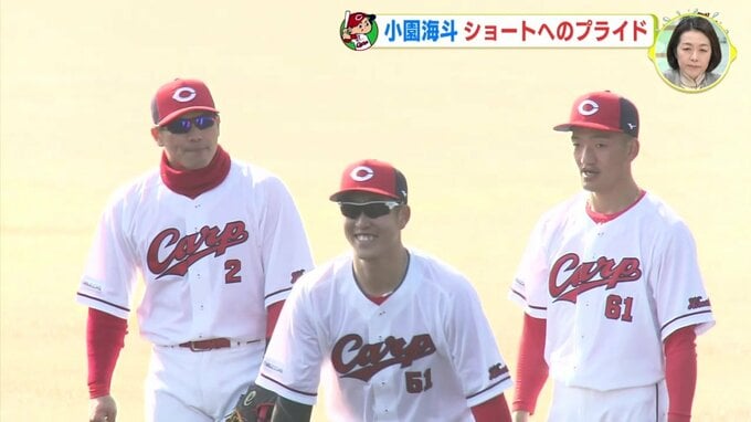 小園海斗 ショートへのプライド　田中広輔･矢野雅哉とのポジション争い　広島カープ･日南キャンプ　|　RCC NEWS | 広島ニュース | RCC中国放送