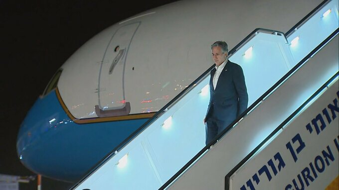 米ブリンケン長官イスラエル到着「民間人保護にさらなる取り組み必要」　米国ではバイデン氏の演説中、聴衆が停戦の声を上げ一時中断