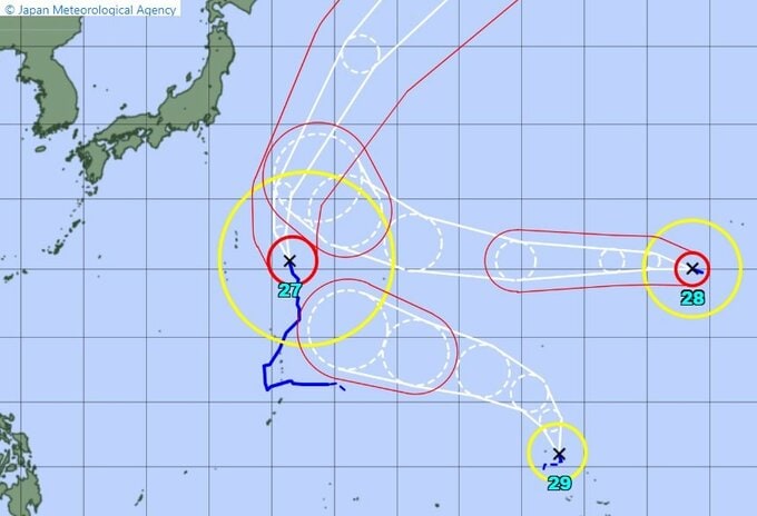 【台風情報】台風27号(チョーイワン)・台風28号(ノロ)・台風29号(コグマ)　”トリプル台風”に　今後の進路予想・10月15日にかけての雨風シミュレーション【気象庁5日発表】|TBS NEWS DIG