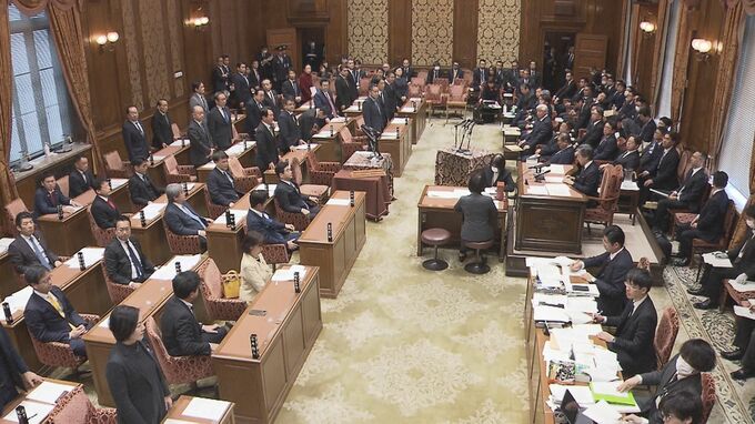 【速報】2025年度予算案が衆院予算委員会で可決　与党と日本維新の会が賛成