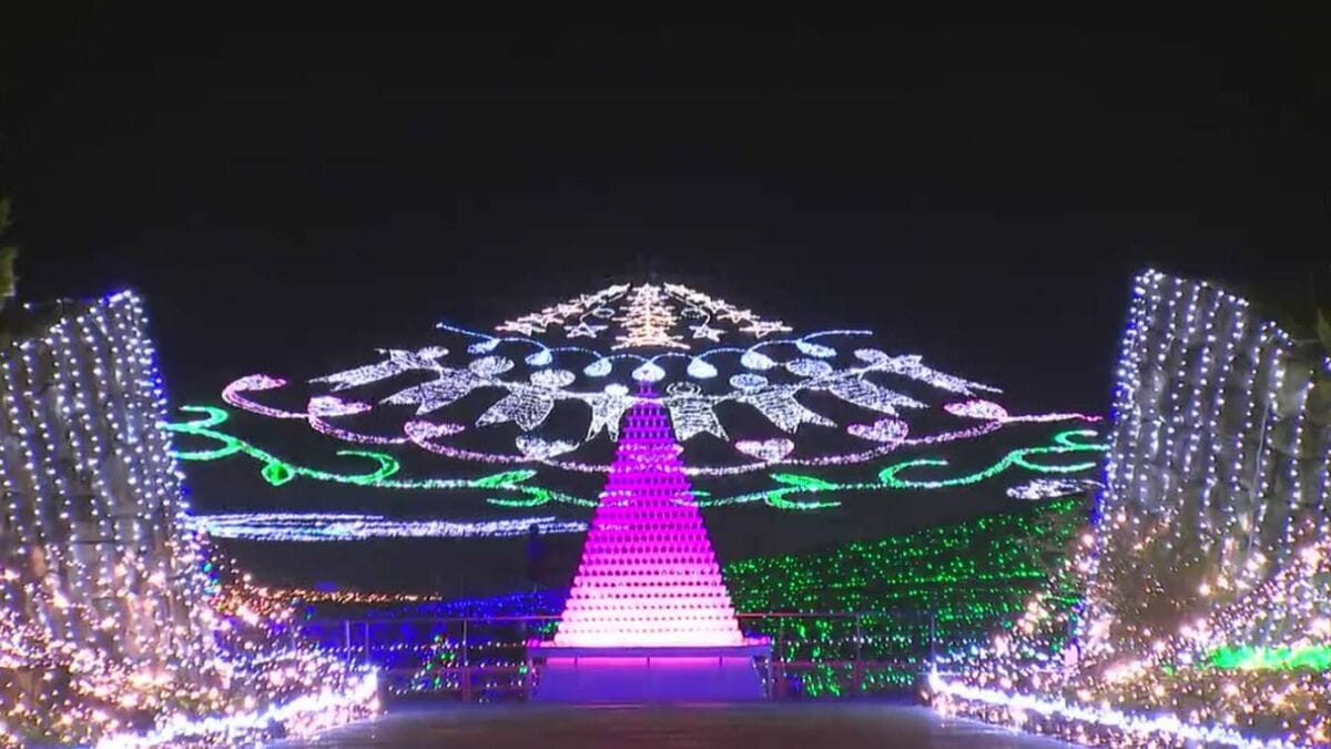 65万球のLEDによる光のパノラマ「ウインターファンタジー」国営讃岐