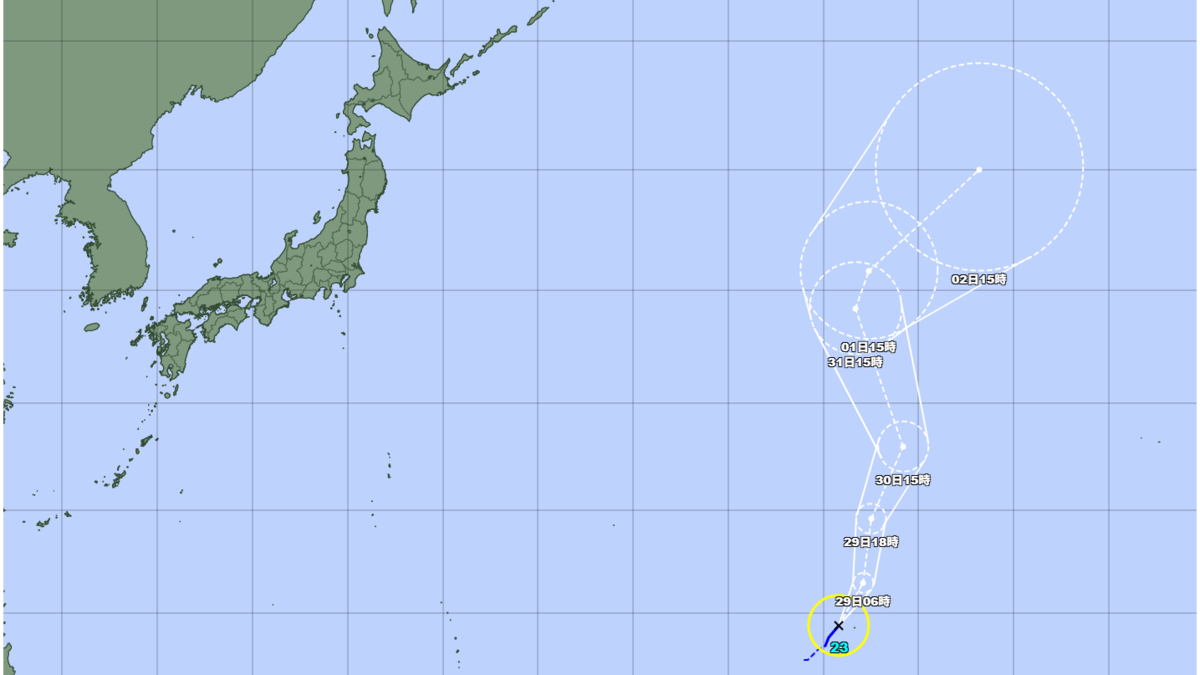 台風 は 今 どこに いる