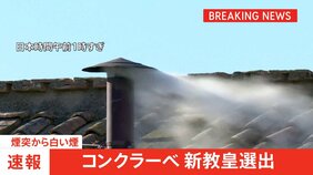 【速報】新ローマ教皇選出 「コンクラーベ」投票で　システィーナ礼拝堂の煙突から白い煙|TBS NEWS DIG