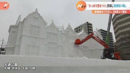 1日で壊してしまうのはもったいない」「さっぽろ雪まつり」が閉幕し雪