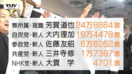 参議院議員選挙 芳賀道也さん「懸命に努力していく」当選から一夜明け