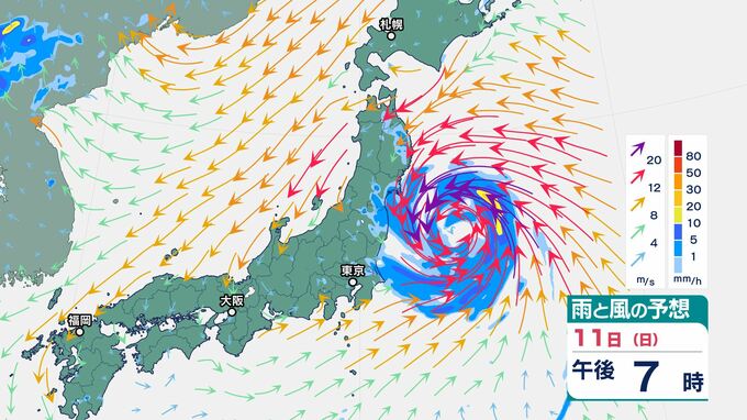 「台風5号」予想進路は？　暴風域を伴って12日(月)は東北に上陸するおそれ　総雨量が平年の８月１か月分の降水量を超える「大雨」となるおそれ|TBS NEWS DIG