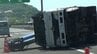 【速報】高所作業車が2車線をふさぐかたちで横転...高松道の坂出JCT付近下り　一部区間で通行止め【香川】　|　岡山・香川のニュース | 天気 | RSK山陽放送