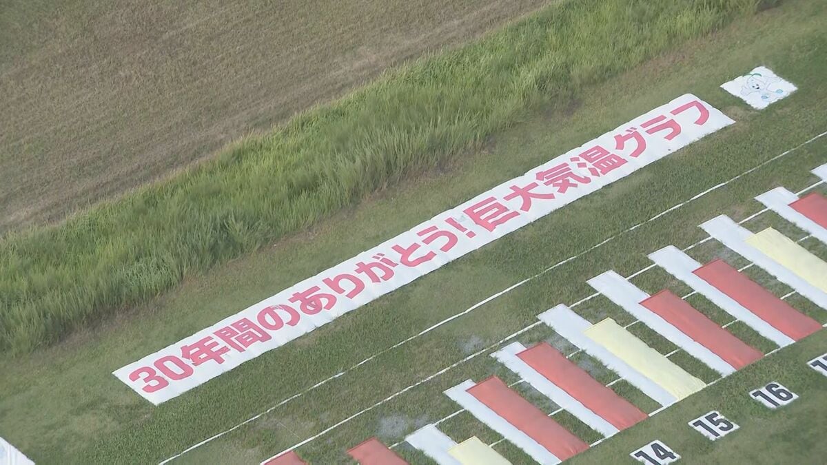 愛知･一宮市の“夏の風物詩” 138タワーの巨大気温グラフ 約30年の歴史に幕 年々気温上昇し作業厳しく