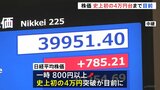日経平均株価　史上初の4万円台まで目前　半導体関連株を中心に買い注文広がる|TBS NEWS DIG