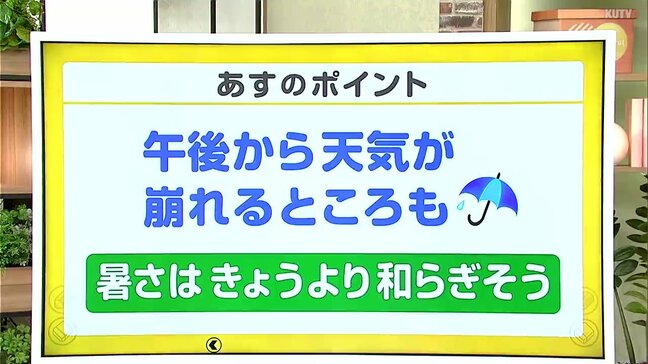高知の天気　８日　午後から雷雨となるところも　山岸拓気象予報士が解説|TBS NEWS DIG