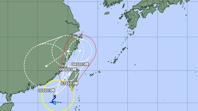 【台風情報】台風4号は急カーブの予報？最大瞬間風速45メートルに発達…現在停滞も今後の進路と勢力は　日本への影響は　気象庁|TBS NEWS DIG