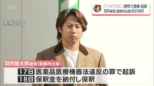 広島東洋カープ 羽月隆太郎被告との選手契約を解除 「ゾンビたばこ」を使用した疑いで逮捕・起訴|TBS NEWS DIG