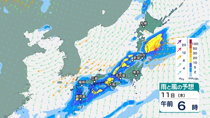 【大雨情報】東海地方は12日夜遅くにかけて大気の状態が非常に不安定に　激しい雨の降る所がある見込み　岐阜県も警報級の大雨となる可能性【雨と風のシミュレーション】　|　富山のニュース｜天気・防災｜チューリップテレビ