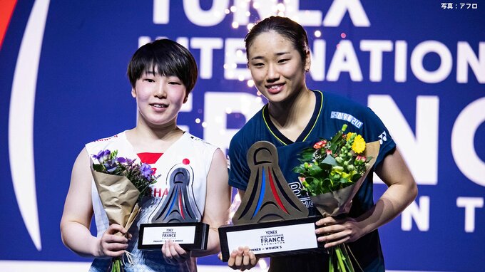 バドミントン山口茜 パリ五輪会場で世界1位アンに敗れ準V 怪我から復帰で昨年9月以来の表彰台【フランスOP】|TBS NEWS DIG