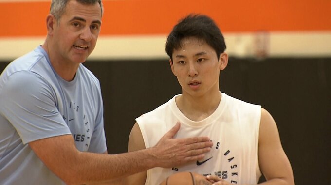  河村勇輝が夢のNBA入り目指しキャンプに初参加 　背番号は大谷翔平と同じ17「決めた後に気づいたんですけど…」|TBS NEWS DIG