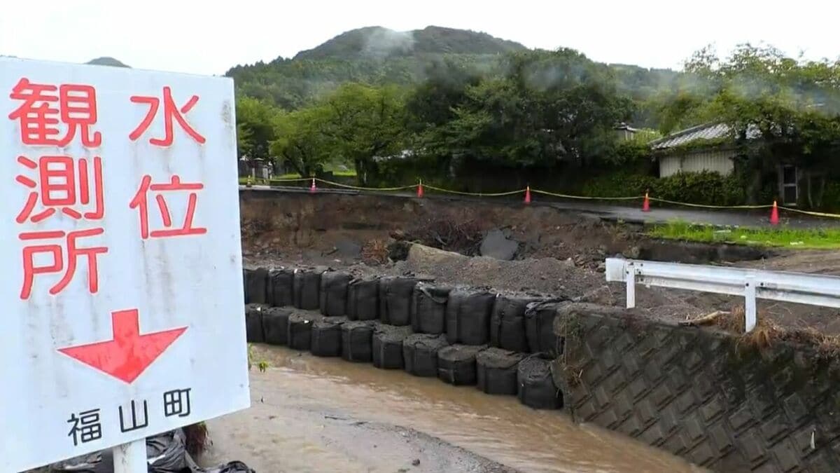 集中豪雨で被害を受けた霧島市福山町 台風接近に住民からは不安の声
