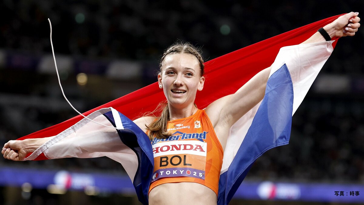 女子400mH・ボルが今季世界最高の51秒54で連覇！混合4×400mの銀に続く今大会2個目のメダル【世界陸上】