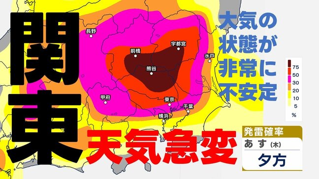 【関東甲信】あす夜遅くにかけ"突然の"雨・雷・ひょうなど 天気の急変に注意を 気象庁|TBS NEWS DIG