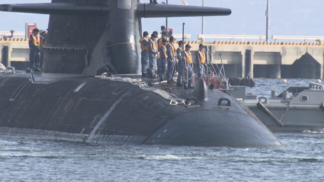 アメリカ軍岩国基地　統合演習で自衛隊潜水艦「うんりゅう」入港|TBS NEWS DIG