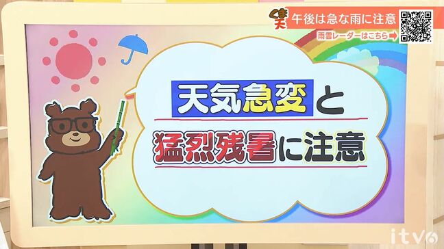 3日(水)は天気急変と猛烈残暑に注意 熱中症警戒アラート発表 愛媛|TBS NEWS DIG