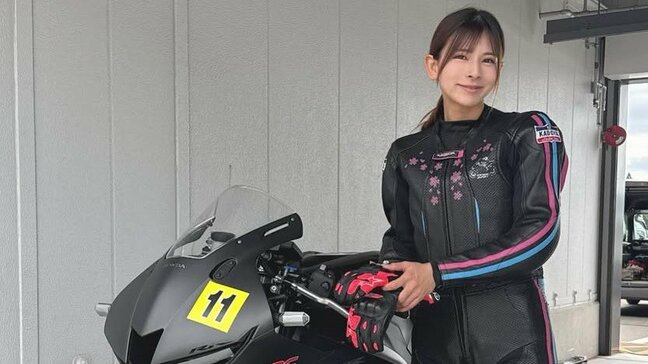 【 葉月美優 】「今年もSUPER GT開催サーキット全制覇」HONDAのバイクCBR600RRでSUGOのレーシングコースを走行|TBS NEWS DIG
