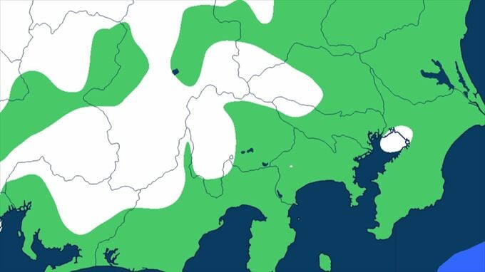 【大雪情報】関東甲信地方　21日夜遅く～22日にかけ　積雪や交通障害に注意・警戒　25日頃にかけて降雪は続き、積雪が多くなるおそれ　【大雪と雨のシミュレーション】　|　山梨のニュース | ＵＴＹテレビ山梨