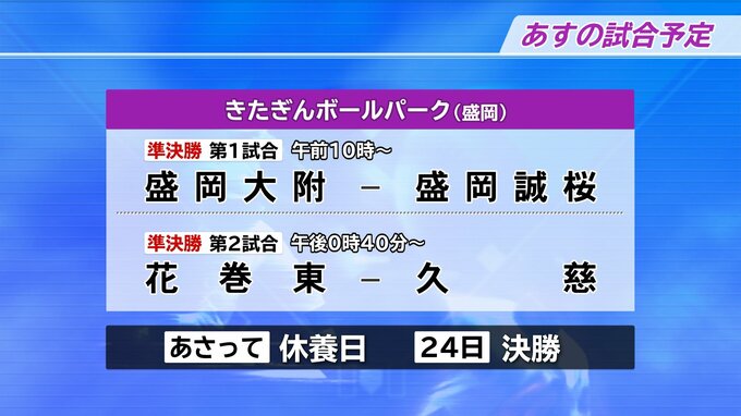 夏の高校野球岩手大会　あす準決勝|TBS NEWS DIG