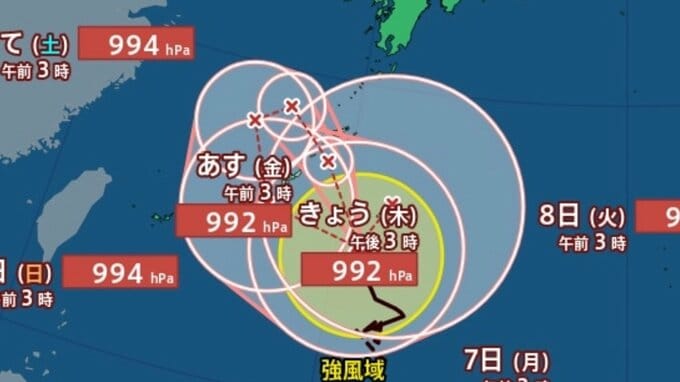 【台風情報】最大瞬間風速25m/s「台風24号（クロヴァン）」今後の進路は？週末全国的に警報級大雨のおそれも...9月13日までの雨・風シミュレーションで確認【気象庁3日3時45分発表】|TBS NEWS DIG