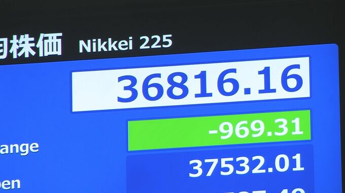 【速報】日経平均株価一時900円超安 トランプ大統領の追加関税に懸念|TBS NEWS DIG
