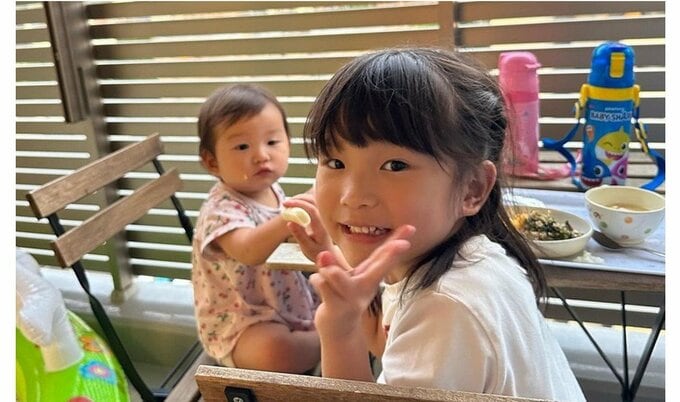 村方乃々佳ちゃん（６）　「ベランダで夕食を食べました」　妹との最新ショットに反響|TBS NEWS DIG