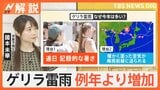 例年より増加“ゲリラ雷雨”　ゲリラ雷雨の“種”に注目し事前の対策を【Nスタ解説】|TBS NEWS DIG