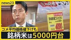 コメ平均価格 “3週連続で値下げ”も銘柄米は5000円台…コメが足りない！？農水省　収穫量を示す“作況指数”の公表廃止を発表【news23】| TBS CROSS DIG with Bloomberg