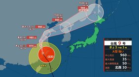 きょう天気のポイントは3つ　全てに台風9号が引き続き影響か　強風や高波・危険な暑さ・激しい雷雨に気をつけて|TBS NEWS DIG