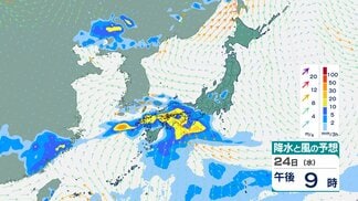 【気象情報】四国地方 25日夕方までの24時間で太平洋側250ミリ 瀬戸内側180ミリの雨が降る所も 警報級の大雨となる可能性【雨と風のシミュレーション】 | 富山のニュース|天気・防災|チューリップテレビ