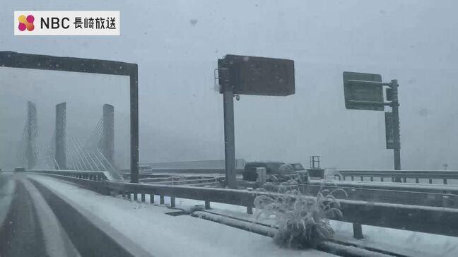 長崎で断続的に雪　長崎BPや高速道などで通行止め　強風のため空・海の便で欠航|TBS NEWS DIG