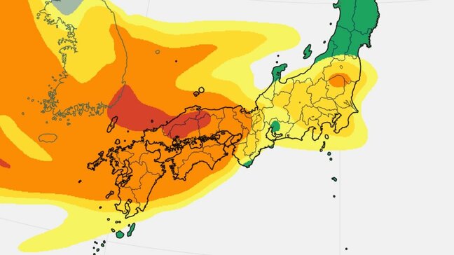 【黄砂情報】九州から関東、東北にかけて25日は黄砂飛来のおそれ　交通障害に注意【黄砂予想シミュレーション】|TBS NEWS DIG