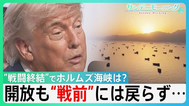 “戦闘終結”でホルムズ海峡は?株価上昇も拭えぬ不安 開放でも船舶の動き“戦前”には戻らず 「再封鎖」の情報も… 機雷除去など自衛隊派遣は?【サンデーモーニング】|TBS NEWS DIG