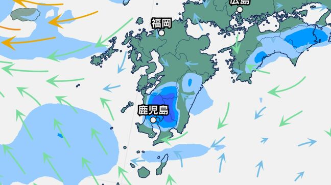 少しの雨でも土砂災害のおそれ　11日夕方にかけ警戒を　鹿児島では24時間で70mmの雨量予想【雨と風のシミュレーション】　梅雨前線の停滞で大気が不安定に|TBS NEWS DIG