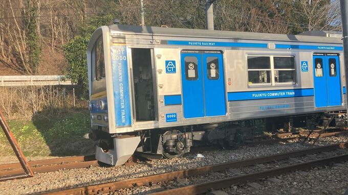 【速報】富士急行線　田野倉駅で電車が脱線した模様　|　山梨のニュース | ＵＴＹテレビ山梨