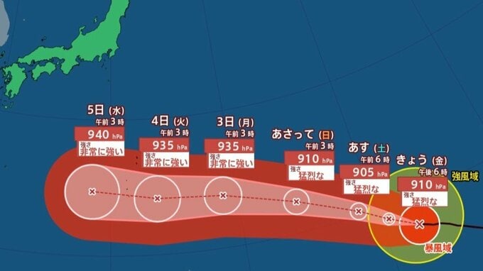 【台風情報】猛烈な台風13号（ドルフィン）最大瞬間風速85ｍ…来週後半に九州・西日本に接近か《31日最新予想と全国週間予報》|TBS NEWS DIG