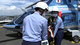 岡山県警ヘリ「わしゅう」による救助訓練 南海トラフ地震が発生し陸路が使えない想定|TBS NEWS DIG