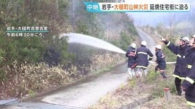 岩手・大槌町の山林火災　延焼続き住宅街に迫る　小鎚地区・吉里吉里地区の2か所で火災　74世帯180人が避難|TBS NEWS DIG