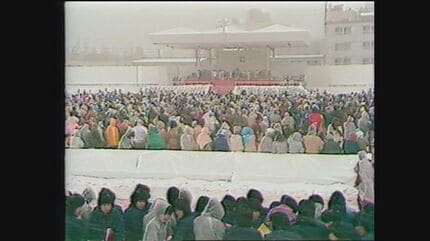 ローマ教皇が初来日 ヨハネ・パウロ2世が大雪の中でミサ 1981(昭和56