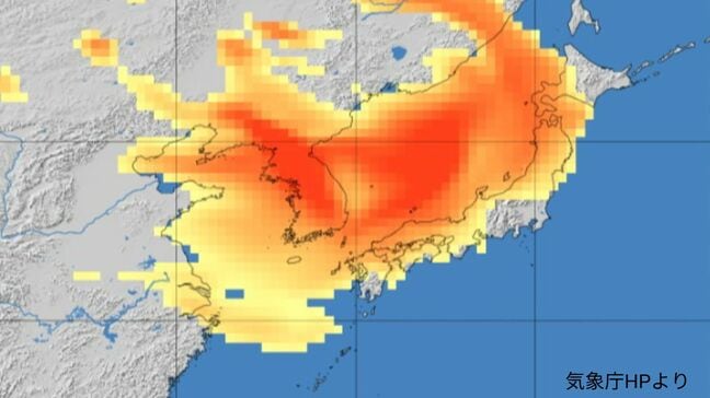 【黄砂情報】21日から「日本列島」に飛来予想　広い範囲で影響【21日（火）～23日（木）黄砂シミュレーション】気象庁の黄砂解析予想図「黄砂に関する全般気象情報」|TBS NEWS DIG