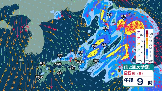 西日本~北日本で雷を伴う“バケツをひっくり返したような”激しい雨の所も 北日本では雨風強まり荒れた天気か 次の週末も雨?【3時間ごとの雨風シミュレーション・26日午前11時30分更新】 | 新潟のニュース・天気|BSN NEWS|BSN新潟放送