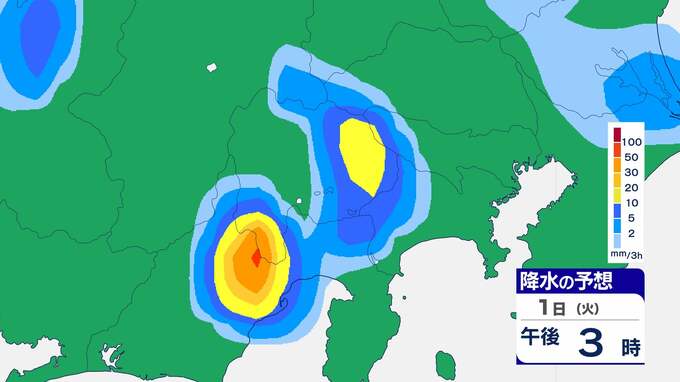 東部・富士五湖に記録的短時間大雨情報…重大な災害がいつ発生してもおかしくない危険な状況に　自ら避難の判断を　山梨【雨風シミュレーション】山中湖村付近で約110mm|TBS NEWS DIG